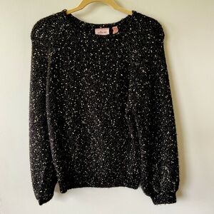 Black and Silver Knit Sweater